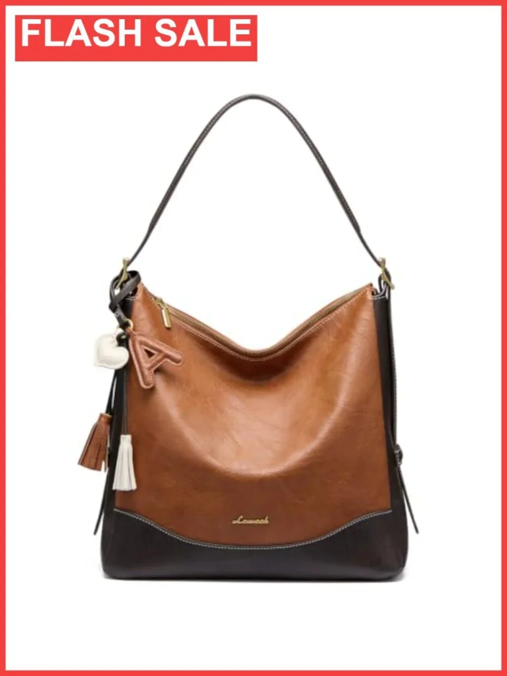 Hobo Bag Faux Leather Crossbody Shoulder Purse Large Water Bottle Pocket